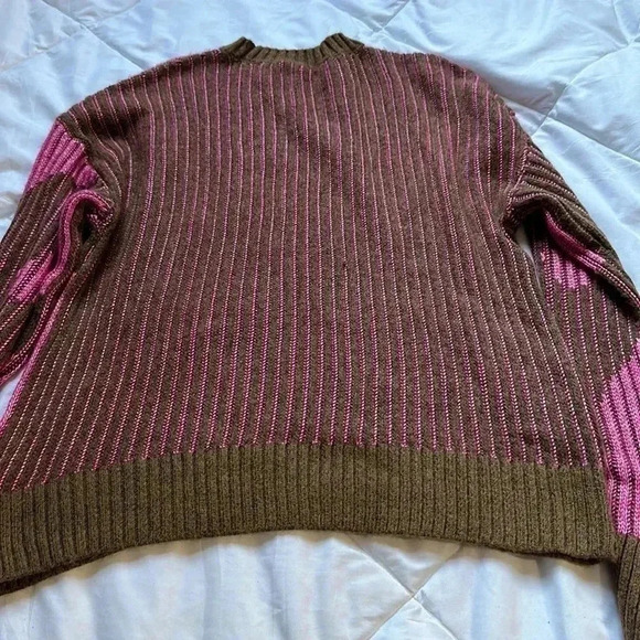 Nine West Pink and Brown Fuzzy Sweater NWT Size small - Picture 6 of 6